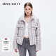 MISS SIXTY【90%鴨絨】羽絨服女花式呢小香風(fēng)短款保暖面包服外套 花灰 XS