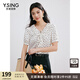 衣香麗影波點(diǎn)系帶短袖襯衫女2025夏裝新款輕奢高級感壓褶珠光上衣 白底圓點(diǎn) S 155