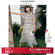 LULUALWAYS我愛(ài)露露25夏季新款優(yōu)雅復古雪紡層疊蛋糕裙設計連衣裙 綠色 M
