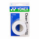 YONEX尤尼克斯羽毛球手膠輕薄防滑吸汗功能型柄皮AC-147EX白/天藍3條裝