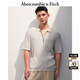 ABERCROMBIE & FITCH【拉鏈開衫】男裝25夏新款美式百搭Polo衫短袖T恤KI120-5187 暖米色 XS (170/84A)