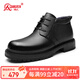強人冬季皮鞋3515羊毛保暖男棉鞋頭層牛皮商務(wù)棉皮鞋 JDS159CE 黑 43