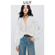 LILY2025秋新款女裝純棉重工法式蕾絲鏤空繡花氣質(zhì)通勤白色套頭衫 601白色 M