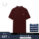 Fred Perry男士POLO衫2025夏季休閑麥穗重磅短袖多彩T恤M6000 BDU/深紅色 M