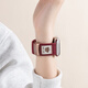 佳幫思適用iwatch10表帶S9蘋果S10手表Applewatch9新款帽子小熊S8尼龍磁吸S7夏天運動智能時尚高級ultra 酒紅 適用:iwatch S10【42mm】