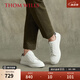 THOM WILLS小白鞋男夏季西裝真皮休閑鞋黑尾運動白色板鞋男鱷魚皮皮鞋男 白色G091-1 42 /8碼