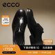 愛(ài)步（ECCO）正裝皮鞋男 增高布洛克雕花牛皮德比鞋 里斯622164 黑色41
