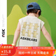ASK JUNIOR男童背心T恤2025夏薄款小童小熊印花純棉跑步打底衫 白色 100