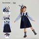 可英 GOWINBABY女童學(xué)院風(fēng)連衣裙2025秋季朱迪兔子警官衣服兒童jk套裝裙夏季裙子 藍(lán)色秋季套裝(發(fā)夾+白色襪子+領(lǐng) 110 （適合身高100cm-110cm）