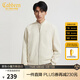 卡賓男裝LOGO章仔夾克外套秋冬款寬松上衣H 杏色15 M /170/48
