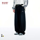 BJHG不計后果復古褲子男款春季2025新款潮牌寬松闊腿垂感休閑褲西褲女 碳素黑 2XL