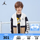 NIKE JORDAN 耐克AJ童裝男童夾克外套春秋新款兒童網(wǎng)眼透氣外套 亞麻色 160 /80 【建議身高158-170cm】