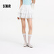 森馬（Semir）半身裙女設(shè)計(jì)感肌理蕾絲花邊甜美2025夏A字蓬蓬短裙109325120002