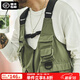 馬登工裝多口袋機(jī)能戰(zhàn)術(shù)馬甲戶外無(wú)袖坎肩攝影釣魚(yú)兩用挎包外套男 綠色 均碼
