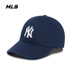 MLB韓國(guó)棒球帽2025新款LA帽子的鴨舌帽NY軟頂夏小標(biāo)CP66的 藏青大標(biāo)NY