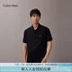 Calvin KleinJeans25早秋新款男士純棉珠地網(wǎng)眼ck商務(wù)純色短袖T恤POLO4RB012G UB1-太空黑 L