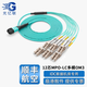 光億聯(lián) 光纖跳線MPO-MPO-LC萬兆多模SENKO MPO母頭B極性LSZH主干跳線 40G/100G光模塊用 12芯(OM3)MPO-LC 1米