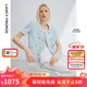 朗姿復(fù)古高級(jí)感小香風(fēng)氣質(zhì)圓領(lǐng)短袖上衣夏季薄款短外套新款 水藍(lán)色 S