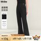 MsShe【閃粉針織彈力微喇小黑褲】大碼女裝2025夏季胖mm顯瘦長(zhǎng)褲 黑色現(xiàn)貨 3XL