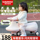 babyhood兒童扭扭車(chē) 寶寶溜溜車(chē)音樂(lè)搖搖滑行玩具車(chē)禮物 聲光音樂(lè)款薄霧粉