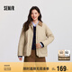 森馬（Semir）[商場同款]棉服女中長款輕薄寬松拼接翻領(lǐng)2024冬棉衣101724112007