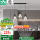 雷士（NVC）餐廳燈 北歐燈具 鐵藝吧臺餐吊燈 工業(yè)風現(xiàn)代簡約創(chuàng)意燈具餐廳燈 【北歐幾何3頭】餐燈-帶5瓦光源