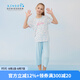 SCHIESSER KINDER兒童童裝女童【夏日海洋】莫代爾短袖七分褲家居套裝EF/24407H 粉紅 160
