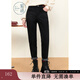 紫涵（ZIHAN）紫涵復古小腳修身牛仔褲女2024年冬季新款高腰顯瘦加絨保暖休閑褲 黑色 S