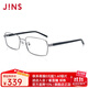 睛姿（JINS）近視鏡男含鏡片辦公商務(wù)輕量上班族混合框可加配防藍光MMF21S207 93銀灰色