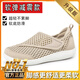 足力健艾爸爸老人鞋女大腳骨拇指外翻專(zhuān)用鞋夏透氣網(wǎng)眼媽媽鞋寬頭病足鞋 123卡其2025新款 單層 送襪子 35 標準運動(dòng)碼