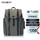 新秀麗（Samsonite）休閑時尚雙肩包電腦包15.6英寸男女背包反光材質(zhì)牛皮革TM7*013
