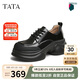他她（TATA）英倫厚底小皮鞋女2025春CCJ03AM5 黑色 35