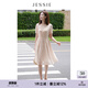 JESSIE【博主同款x花至】法式優(yōu)雅碎花連衣裙女夏季茶歇裙顯瘦裙子 杏色1 M