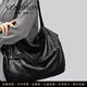 曼尼瓊詩(shī)（VUNIQSON）輕奢真皮包包女士包新款時(shí)尚大容量托特包軟牛皮手提單肩包女 黑色 優(yōu)質(zhì)牛皮
