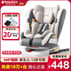 Heekin德國 兒童安全座椅汽車用0-4-12歲嬰兒寶寶360度旋轉ISOFIX硬接口 時尚灰(ISOFIX+360度旋轉)