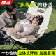 小魔戶(hù)外折疊椅 折疊靠背椅加高月亮椅露營(yíng)折疊凳子便攜躺椅釣魚(yú)椅 白