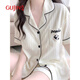 古今（GUJIN）【帶胸墊】夏季25新品云感睡衣女卡通甜美家居服睡褲短袖仿棉套裝
