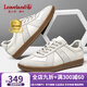 楓葉（leaveland）德訓鞋女2025新品復古拼接運動(dòng)休閑板鞋經(jīng)典情侶鞋透氣軟底阿甘鞋 情侶款-白色（皮鞋碼） 41