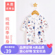 PEPEMAMA純棉嬰兒寶寶爬行服哈衣四季連體衣爬服 U型襠爬服星際宇航藍色 73cm