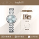 拓非（TOPHILL）夢(mèng)幻水晶球品牌手表女奢華精致小圓表腕表節日送女友送媽媽 碎冰藍 28mm