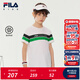 FILA【旋冰科技】斐樂(lè )兒童童裝短袖衫2025年秋季新款男中大童上衣 玉石白-WT 150