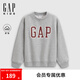 Gap【大小童同款】男女童2025秋季新款logo抓絨衛(wèi)衣兒童裝829305 灰色 110 /56(4-5歲)