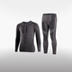 悠途（UTO）炭能速干衣男女戶(hù)外跑步登山滑雪運動(dòng)套裝秋冬保暖內衣 黑灰色-男款 XL