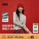 森馬（Semir）針織開(kāi)衫女短款純色25春季疊穿圓領(lǐng)修身毛衫紅色109125106001