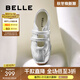 百麗（Belle）周雨彤同款酒心糖休閑鞋女25秋新商場(chǎng)款芭蕾瑪麗珍鞋D8L1DBQ5 銀色-皮面 38