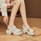 妙麗（Millies）品牌厚底運動沙灘鞋女涼鞋2025夏季新款透氣外穿戶外涉水女士涼鞋 米銀 37