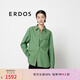 ERDOS【純棉】復(fù)古寬松百搭休閑寬松挺括上衣女長(zhǎng)袖襯衫 霜綠 165/84A/M