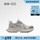 GG-CC春季新款潮流厚底老爹鞋增高擦色做舊ins運(yùn)動(dòng)鞋休閑鞋女G25U8611 冰川灰 37