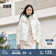 森馬（Semir）棉服女寬松立領(lǐng)棉衣簡(jiǎn)約氣質(zhì)冬季溫柔防水菱格厚外套 奶白10501 XL