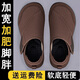 LINBUXAN大頭寬腳媽媽鞋拇外翻老人鞋舒適中老年人腳腫專(zhuān)用鞋軟底奶奶布鞋 棕色(女)前腳掌加寬加肥 38 標準運動(dòng)碼